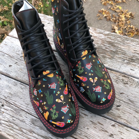 Jessie Western x Dawni Mexican Combat Boots 39 8.5 - Picture 6 of 16